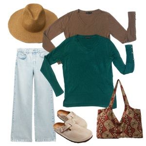 PRIMARK 2 vneck long sleeve sweaters size S